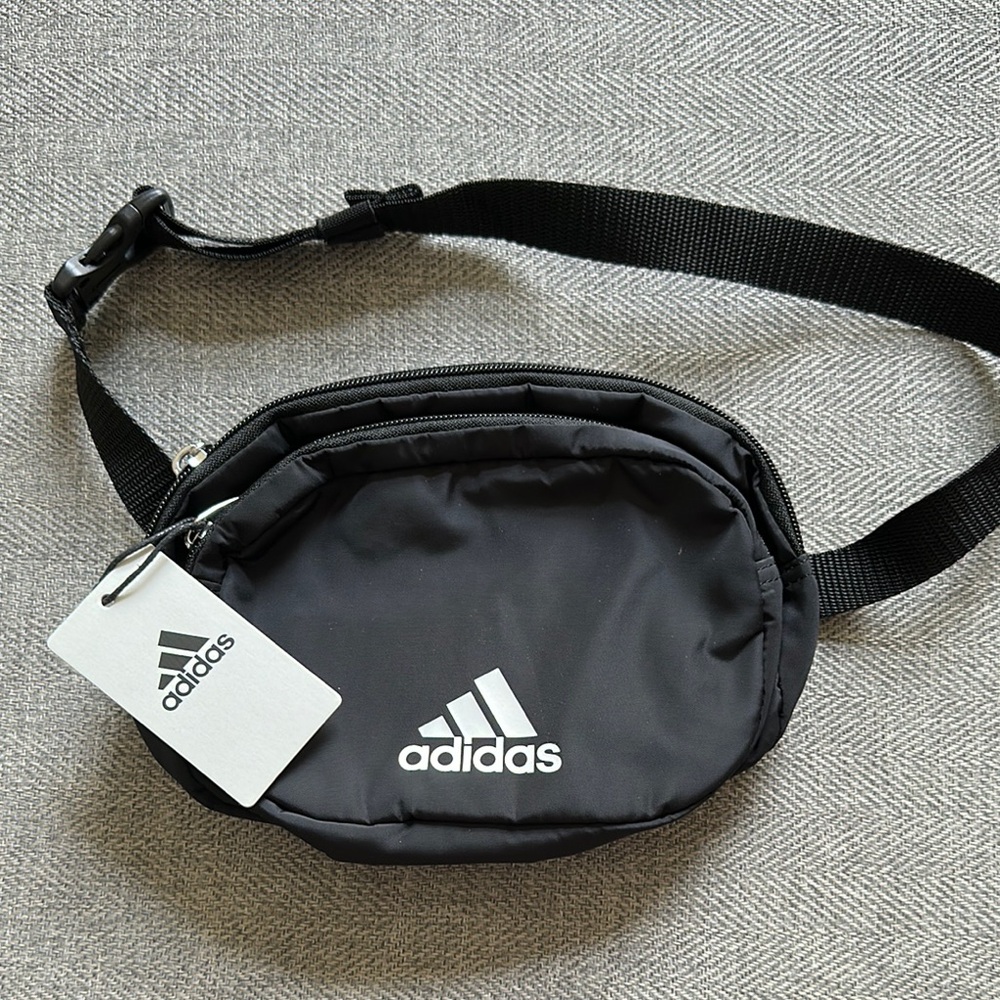 Adidas Black Belt Bag Sporty Design